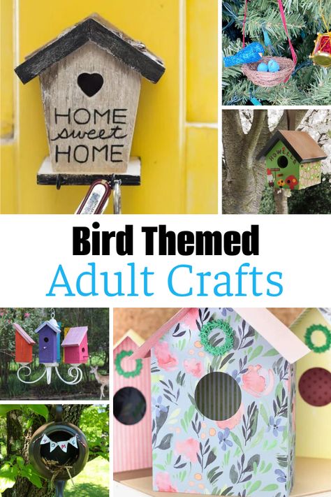 If you’re a bird fan, these bird themed adult crafts that I’ve rounded up here are for you. There are so many different options whether you’re looking for home decor, outdoor items, or gift ideas. Bird Mugs, Diy Summer Crafts, Diy Sewing Gifts, Senior Activities, Bird Houses Diy, Blogging Inspiration, Bird Crafts, Bird Theme, Diy Summer