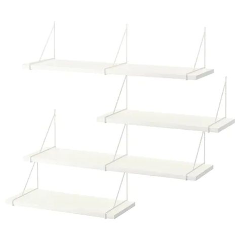 Hooks & wall organisation - IKEA Ikea Wall Shelves, Wall Shelf Unit, Ikea Wall, Etagere Design, Wall Shelves & Ledges, White Shelves, Long Shelf, Ikea Family, Drawer Shelves