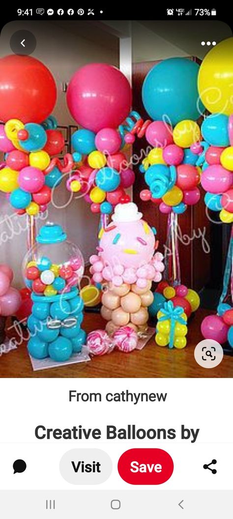 Ballon Column, Column Ideas, Indoor Halloween Decor, Candyland Theme, Camarillo California, Candy Theme Birthday Party, Candy Themed Party, Deco Ballon, Candy Land Birthday Party