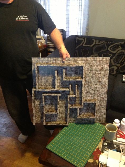 This is a pictorial guide to how I built my magnetic modular dungeon. The walls and floor tiles are from Fat Dragon Games, E-Z Dungeon system. The guide to how I built the walls can be found in my… Dnd Battle Maps Diy, Dungeons And Dragons Terrain Diy, Tabletop Terrain Diy, Dnd Board Diy, Game Terrain Diy, Diy Dnd Terrain, Dnd Diy Projects, Dnd Terrain Diy, Dungeons And Dragons Maps