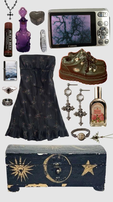 #outfit #whimsigoth #whimsigothic #whimsical #whimsigothoutfit #purple #dress Light Whimsigoth Outfits, Whimsigoth Board, Whimiscal Style, Whimsigoth Aesthetic Outfits, Whimsigoth Summer Outfits, Purple Outfits Aesthetic, Dress Shuffles, Whimsical Aesthetic Outfit, Whimsical Outfit Aesthetic