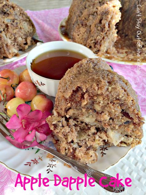 Scrumptious Mennonite apple cake recipe with apples, walnuts, cinnamon and coconut and glazed with a brown sugar topping. Apple Dapple Cake, Apple Dapple, Recipe With Apples, Apple Cake Recipe, Cake Calories, Gala Apples, Apple Cake Recipes, Amish Recipes, Coconut Butter