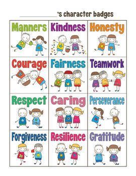 CHARACTER TRAITS LESSON PLAN with Charts, Badges, Coloring Pages and Posters Positive Behavior Chart, Character Traits Poster, Character Emotions, Morals And Values, Good Character Traits, Make Character, Character Education Lessons, Norms And Values, Positive Character Traits