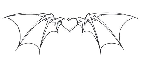 Heart Bat Wings Tattoo, Heart Bat Tattoo, Heart With Bat Wings Tattoo, Bat Wing Tramp Stamp, Bat Wing Tattoo Back, Bat Tramp Stamp Tattoos, Bat Tramp Stamp, Bat Wings Drawing, Heart With Bat Wings