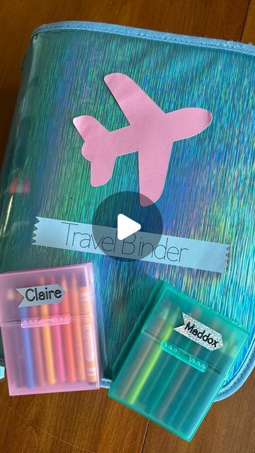 Celena Kinsey on Instagram: "This was supposed to be for our flight to Italy but life had other plans for us - but I thought I’d share it here in case you want a fun and easy roadtrip/plane hack ✈️  Comment “kid travel” and I’ll send you a list of some of my favorite travel essentials for kiddos!   #kidtravel #roadtrip #roadtriptravel #travelhacks #travelwithkids #momhacks #momhack #momideas #ideasforkids #summerwithkids" Toddler Activities For Plane Ride, Roadtrip Ideas For Kids, Plane Kids Activities, Roadtrip With Toddler Activities, Travel Activities For Kids Airplane, Travel Hacks For Kids Plane, Plane Hacks For Kids, Airplane Hacks For Kids, Travel Binder For Kids