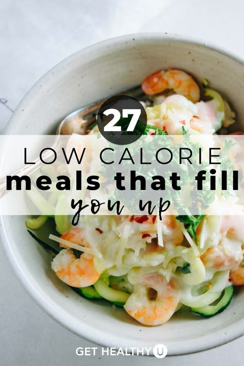 There’s often a great divide between the word “healthy” and “filling” when it comes to food. But not these recipes! Here is a collection of 27 meals that are packed with deliciously healthy ingredients, are low calorie AND fill you up. Low Calorie Whole 30 Recipes, Low Calorie Low Carb Dinner Recipes, Filling Healthy Dinner Recipes, Low Carb Filling Dinners, Light And Filling Meals, Low Calorie Balanced Meals, Low Calorie Meals And Snacks, Low Calories Filling Meals, Low Cal Whole Food Recipes