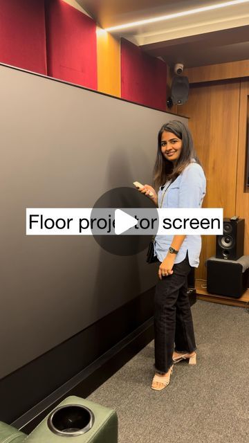 The Blue Wall Studio on Instagram: "I recently saw a viral video and wanted to see the same. Portable floor projector screen. It is perfect for a family who loves entertainment. Do checkout the product at @proaudiovideo.in at Laxmi Industrial estate, Andheri Mumbai. 
Clips for reference @pinterestindia 
[ projectorscreen, projector, tv room, home theater, ] 
#hometheatre #homecinema #hometheater #homeautomation #audio #hometheater #projectorscreen #interiordesign #cinema #hifiaudio #homeaudio #hifi #smarthome #speakers #projector #dolbyatmos #movienight #stereo #homedecor #movies #homecinemasystem #projectorscreen #technology #music #loudspeakers #homecinemas #home #soundsystem #homeentertainment#tbwsfinds" Floor Projector, Projector Wall, Andheri Mumbai, Home Cinema Systems, Projector Tv, Industrial Estate, Projector Screen, Hifi Audio, Dolby Atmos