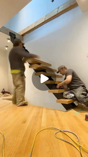 Deluxe Stair & Railing Ltd 🇨🇦 on Instagram: "Check out our Seattle mono stringers from basement to second floor. Say goodbye ✌🏼 to metal pans below the treads and HELLO 👋🏼 to hidden fasteners and clean lines. The START of big things coming from Deluxe. •••••••••••••••••••••••••••••••••••••••••••••••••••••••••••••
#steel #timelapse #modern #goals #toronto #home #contemporary #carpentry #construction #woodworking #work #stairs #wood #carpenter #team #oak #newhome #realestate #architect #renovation #homestyle #6ix #renovation #stair #interiors #interiordesign #interior #designer #architecture #design #seattle" Stacked Stairs, Stringer Staircase, Stairs Wood, Metal Stair Railing, Toronto Home, House Flip, Home Contemporary, Metal Stairs, Basement Stairs