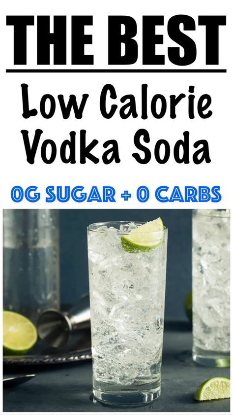 Low Calorie Vodka Soda Zero Calorie Alcoholic Drinks Low Carb, Vodka Cocktails Low Calorie, Sugar Free Vodka Drinks, Low Cal Vodka Cocktails, Low Sugar Mixed Drinks, Low Calorie Vodka Drinks, Vodka Soda Drinks, Low Carb Vodka Drinks, Low Calorie Vodka Cocktails