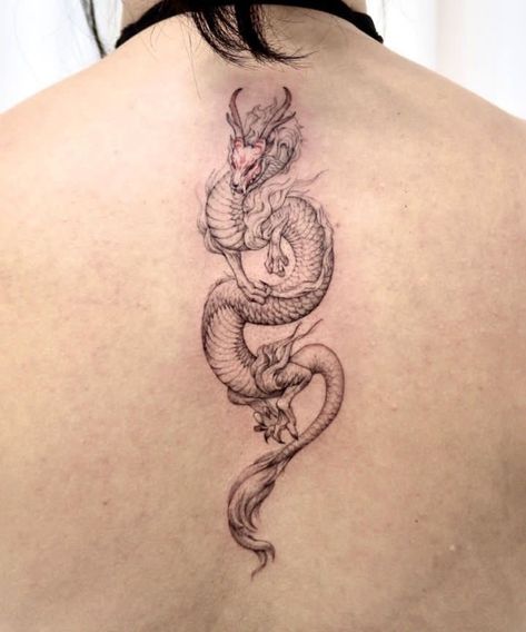 Black Dragon Tattoo, Japan Dragon, Drawing Dragon, Dragons Tattoo, Tattoo Snake, Small Dragon Tattoos, Simple Tattoos For Guys, Tattoos Black, Tattoo Dotwork