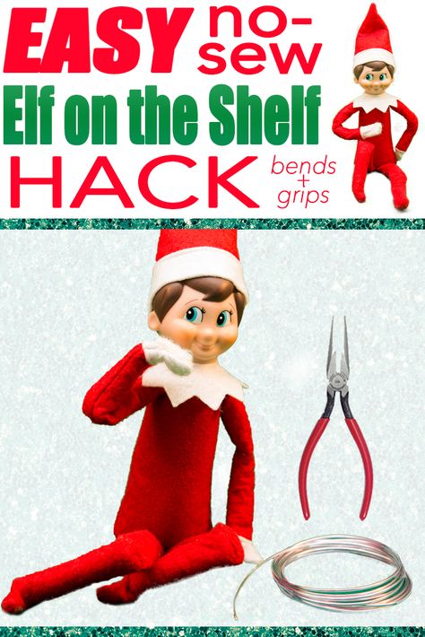 Add Wire To Elf On The Shelf, How To Wire Elf On The Shelf, Wire In Elf On The Shelf, How To Add Wire To Elf On The Shelf, How To Put Wire In Your Elf On The Shelf, Elf On The Shelf Tasks For Kids, Elf On The Shelf Wire Arms, Elf On The Shelf Wire Hack, Elf On Shelf Reindeer Ideas