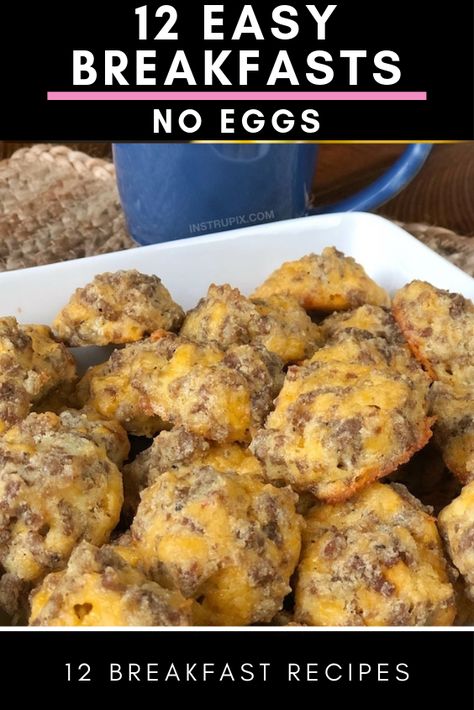 12 Best No Egg Low Carb Breakfasts |  Looking low carb, high fat keto diet recipes to fill you up?  We’re sharing 12 of the Best No Egg Low Carb Breakfasts recipes that won't throw you out of ketosis.  #keto #ketogenic #ketosis  #ketodiet #ketogenicdiet #ketorecipes  #weightloss #breakfast Low Carb Breakfasts, Sausage Balls Recipe, Desayuno Keto, Low Carb Dessert, Low Carb Breakfast Recipes, Diet For Beginners, Keto Foods, Menu Plan, Low Carb Gluten Free