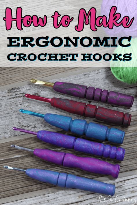 Polymer Clay Crochet Hook Handles How To Make, Diy Clay Crochet Hook Handles, Diy Polymer Clay Crochet Hook Handle, Resin Crochet Hook Diy, Polymer Clay Yarn Bowl, Polymer Clay Crochet Hook Handles, Diy Crochet Hook Handle, Polymer Clay Crochet Hooks, Diy Crochet Hook