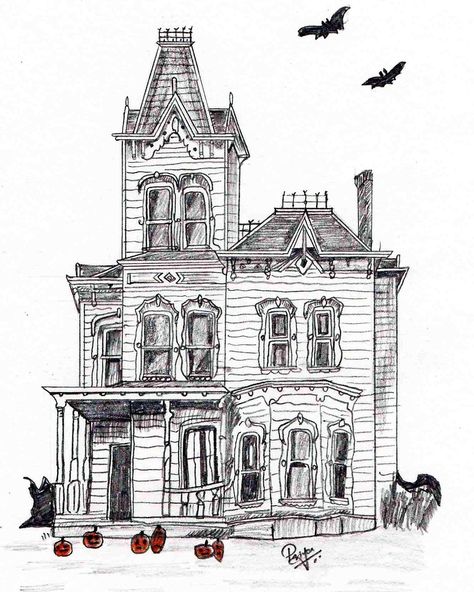 #hauntedhouse #halloween #scary #pencilart Scary House Drawing, Halloween Drawings Ideas, Corner Drawing, Haunted House Drawing, Inktober Drawings, Harry Potter Art Drawings, Scary Houses, Scary Drawings, Casa Halloween