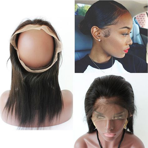 2016 popular 7A 360 Lace Band Frontal human by BetterBeautyHAIR Straight Hair Weave, Texas Hair, Peruvian Straight Hair, 360 Frontal, Straight Weave Hairstyles, Virgin Hair Wigs, Lace Frontal Closure, Hair Shedding, Cheap Human Hair