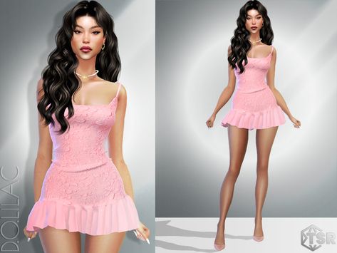 Sims 4 Puffy Dress, Short Dress Cc Sims 4, Sims 4 Cc Lace Dress, Sims Prom Dress, Simsresources Clothing, Sims 4 Cc Dresses Formal Short, Sims 4 Ruffle Dress, Sims Dresses Cc, Sims 4 Resource Clothes