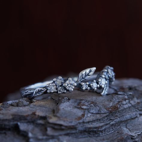 Twig Wedding Band, Branch Engagement Ring, Leaf Wedding Band, Twig Engagement Ring, Ring Matching, Twig Ring, Vintage Wedding Band, Silver Wedding Rings, Wedding Band Sets