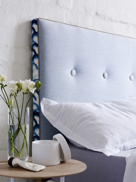 Bedhead Design, Upholstered Bedhead, Head Boards, Modern Headboard, Grey Linen Bedding, Diy Furniture Bedroom, Trendy Bedroom, Personalized Bedding, Cheap Furniture