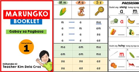 MARUNGKO BOOKLET (PART 1) Free Download - DepEd Click Marungko Approach, Blooms Taxonomy, Reading Worksheets, Alphabet Printables, Reading Material, Reading Skills, Grade 1, Free Printables, Free Download