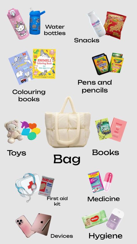 Babysitting must haves>>>> Sitting Bag, Babysitter Printable, Babysitting Bag, Babysitting Hacks, Babysitting Kit, Babysitting Flyers, Baby Siting, School Emergency Kit, Middle School Survival