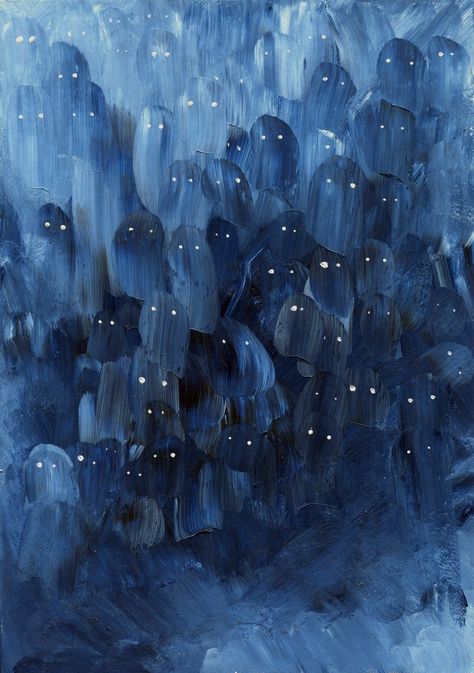 Blue Aesthetic Dark, Siluete Umane, Simple Acrylic Paintings, Blue Painting, A Background, Blue Art, Blue Aesthetic, A Pattern, Dark Aesthetic