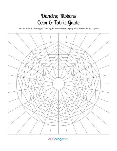 American Quilter's Society - Dancing Ribbons Quilt Pattern by Cindy Rounds Richards Dancing Ribbons Quilt Pattern, Dancing Ribbons Quilt Pattern Free, Round Quilt Patterns, Dancing Ribbons Quilt, Foundation Paper Piecing Patterns Free, Free Foundation Paper Piecing Patterns, Dancing Ribbons, Pieced Quilt Patterns, Free Paper Piecing Patterns