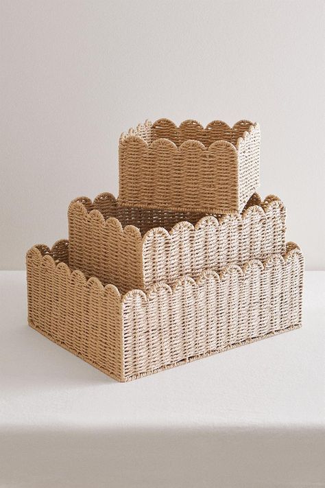 Baskets Decor | ZARA United States Shelf Baskets, Baskets For Shelves, Wicker Storage, Natural Baskets, Square Baskets, Basket Vintage, Basket Lighting, Woven Baskets Storage, Wicker Baskets Storage