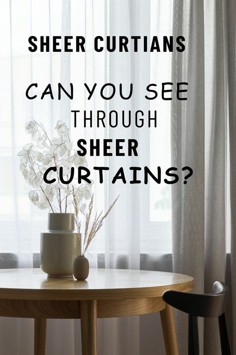 Image showing wooden coffee table and white coloured sheer curtain Sheer Curtains Kitchen, Living Room Sheer Curtains, Window Sheers Ideas, Curtains With Sheers Underneath, Sheers And Curtains Together, Drapes With Sheers, Sheer Curtains Living Room Modern, Curtains With Sheer In The Middle, Double Rod Curtain Ideas With Sheers