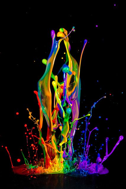 Mix and Mingle by Ryan Taylor Photography, via Flickr-I love this photographer! Charcoal Drawings, Soyut Sanat Tabloları, Seni 3d, Tableau Art, Stil Inspiration, 문신 디자인, Paint Splash, Rainbow Art, Over The Rainbow