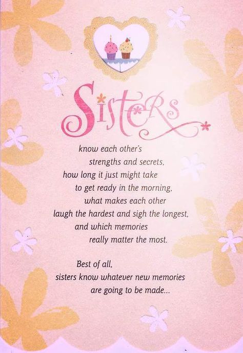 Visit the post for more. Birthday Sister Quotes, Sister Sayings, Sister Poem, Happy Birthday Sister Quotes, Sister Poems, Sisters Quotes, Big Kahuna, Unbiological Sister, Birthday Sister