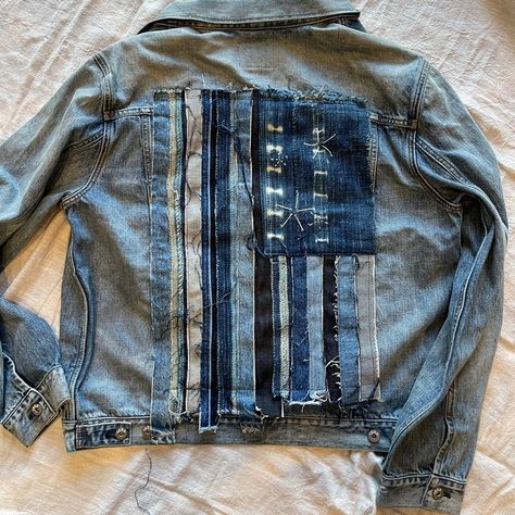 Jean Jacket. Gap 1969 Nwt. Rare Numbered 9 Of 125 Japanese Selvedge Denim Boho Denim Jacket Diy, Punk Jean Jacket Diy, Denim Jacket Makeover, Upcycled Jean Jacket, Upcycle Denim Jacket, Denim Jacket Upcycle, Upcycle Jean Jacket, Thrifted Transformation, Cropped Denim Jacket Outfit