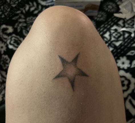 star stick n poke Hand Poke Star Tattoo, Stick And Poke Tattoo Cover Up, Stipple Star Tattoo, Indie Stick And Poke, Cross Stick N Poke, East Stick N Poke, Goth Stick N Poke, Stick Amd Poke Tattoo Ideas, Cool Stick And Pokes