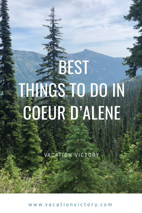 Looking for things to do in Coeur d’Alene? Look no further! Here is the big list of all the best things CDA has to offer!  #cda #coeurdalene #travelitinerary #traveling #vacationvictory Northern Idaho, Lakeside Park, Ski Rental, Hill Park, Quiet Beach, Parasailing, Coeur D'alene, Adventure Sports, List Of Things