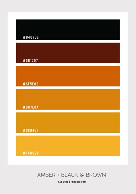 Amber and Black Color Combo – #Colour Palette 126 1 - Fab Mood | Wedding Colours, Wedding Themes, Wedding colour palettes Amber Colour Palette, Autumnal Color Palette, Amber Color Palette, Amber Palette, Fall Color Combinations, Fab Mood, Yellow Color Combinations, Mood Wedding, Black Color Palette