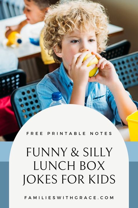 Don't miss these lunch box jokes for kids. There are lots of silly jokes along with a free printable of colorful notes you can send in their lunchbox! #LunchboxJokesForKids #JokesForKids #Lunchbox #LunchboxNotes #FreePrintable Preschool Lunch Box Notes, Kindergarten Lunch Notes, Kids Lunch Notes Mom, Funny Lunch Box Notes For Kids, Lunch Box Messages For Kids, Lunchbox Jokes For Kids, Lunch Box Jokes For Kids, Lunch Notes For Kids, School Lunch Notes