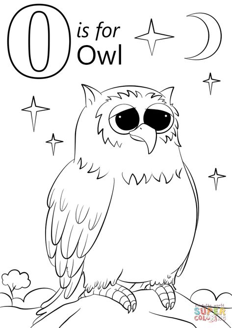 O Is For Owl, Owl Coloring Page, Coloring Pages Halloween, Owl Coloring, Kids Printable Coloring Pages, Coloring Worksheet, Owl Coloring Pages, Abc Coloring Pages, Coloring Pages Inspirational