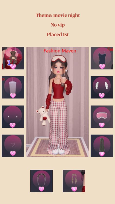 dress to impress, dti, no vip, movie night Fill The Jars Template, Movie Night Outfit, Sleepover Essentials, Fancy Dress Code, Vip Dress, Eid Outfit, Aesthetic Roblox Royale High Outfits, Theme Dress, Combo Dress