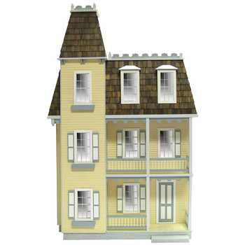 Alison Jr Dollhouse, Dollhouse Victorian, Real Good Toys, Raised Panel Shutters, Gingerbread Trim, It’s A Small World, Mansard Roof, Porch Posts, Traditional Colonial