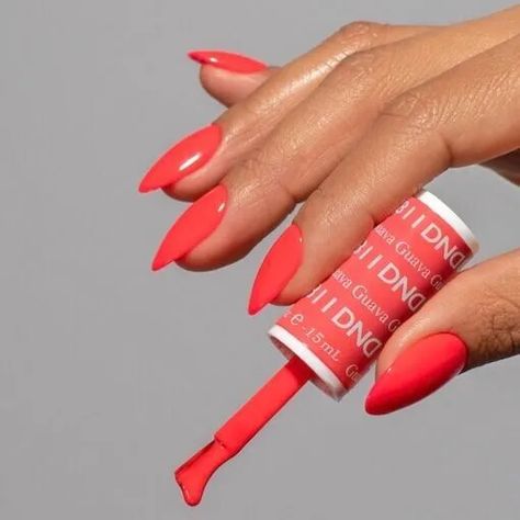 DND DUO - Gel Polish & Matching Nail Lacquer - Guava #811 | eBay Uñas Color Coral, Dnd Gel Nail Polish, Dnd Nail Polish, Dnd Gel Polish, Coral Nails, Uv Gel Nail Polish, Gel Nail Colors, Vacation Nails, Gel Polish Colors