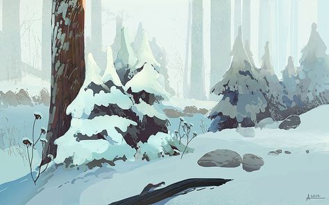 ani-r 숲 사진, 동화 삽화, Bg Design, Snowy Landscape, Winter Illustration, Snowy Forest, Landscape Concept, Background Drawing, Winter Art