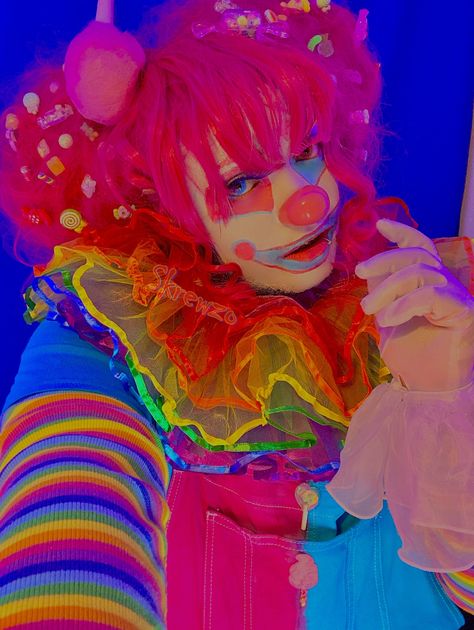 Clowncore Fashion, Clowncore Outfit, Aesthetic Candy, Clown Oc, Clowncore Aesthetic, Cute Clown Makeup, Candy Aesthetic, Original Aesthetic, Circus Aesthetic