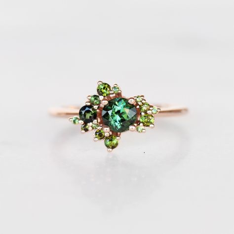 Swiss Blue Topaz Engagement Ring, Gem Engagement Rings, Bespoke Engagement Ring, Classic Engagement Rings, Unique Diamonds, Gold Polish, Green Tourmaline, Jewelry Rings Engagement, Sparkle Diamonds