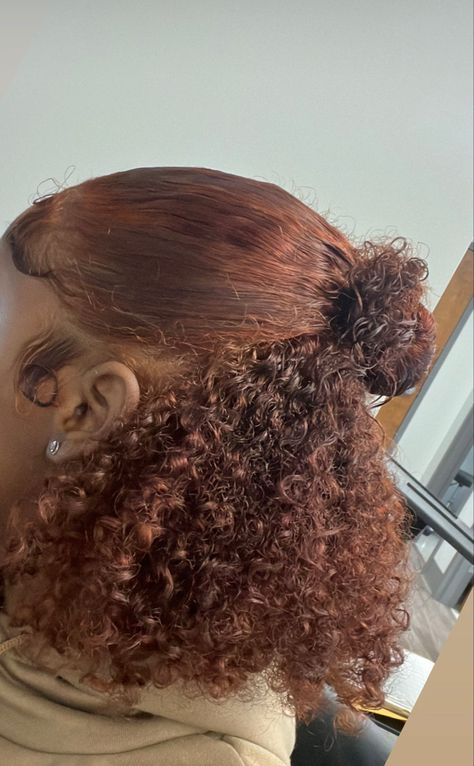 Natural Hair Bun Styles, Honey Brown Hair, Quick Natural Hair Styles, Edges Hair, Ginger Hair Color, Quick Braided Hairstyles, Dyed Natural Hair, Curly Hair Styles Easy, Hair Twist Styles