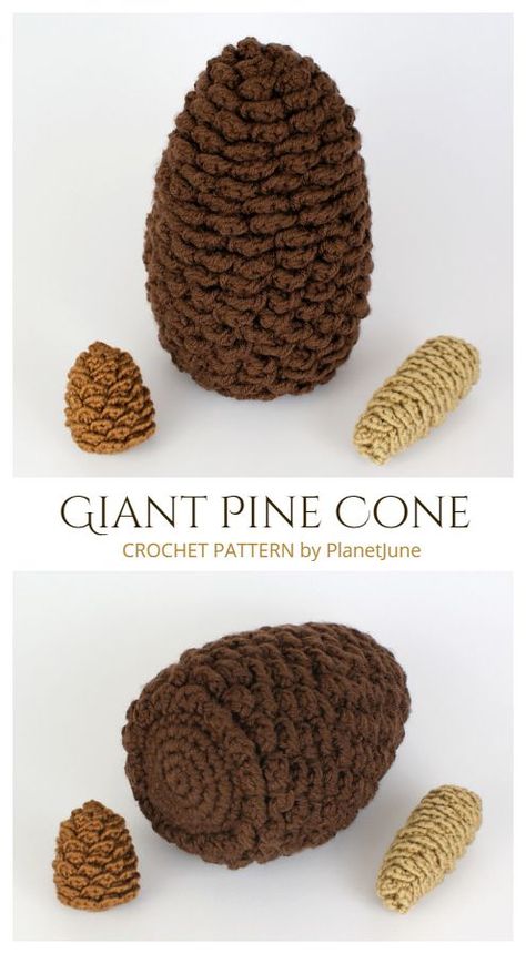 Crocheted Plants, Cone Crochet, Crochet Fall Decor, Thanksgiving Crochet, Crochet Flower Pattern, Crochet Tree, Fall Crochet Patterns, Crocheting Projects, Crocheting Patterns