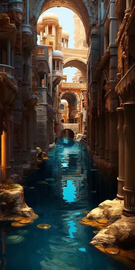 #AI Art
#Arabian nights Arabian Nights Aesthetic, Night Architecture, Architecture Photography Buildings, Desert Aesthetic, Beach Honeymoon Destinations, Arabian Night, Arabian Art, Dream Fantasy, Rennaissance Art