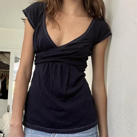 Abercrombie babydoll top! Super soft and cute for... - Depop Short Sleeve Babydoll Top, Babydoll Tube Top, Flowy Babydoll Top, Black Babydoll Top, Cute Babydoll Tops, Y2k Babydoll Top, 2000s Babydoll Top, Diy Babydoll Top, Abercrombie Babydoll