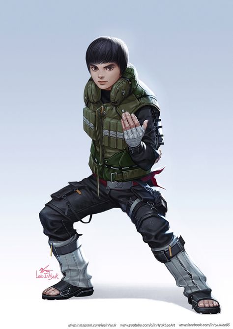 Inhyuk Lee, Lee Naruto, Rock Lee Naruto, Naruto Uzumaki Art, Naruto Fan Art, Rock Lee, Naruto Shippuden Sasuke, Naruto Oc, Madara Uchiha