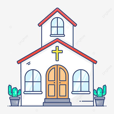 Churches Drawing, Iglesia Aesthetic, Church Clip Art, Church Cartoon, Church Clipart, Church Drawing, Church Illustration, Eric Carle Classroom, Building Silhouette