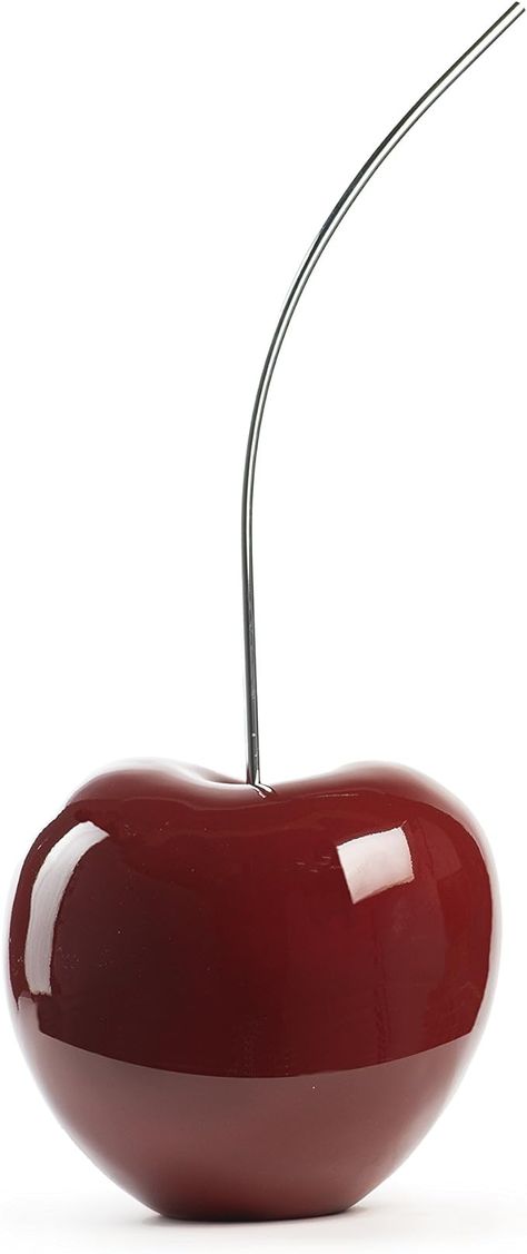 Finesse Decor Small Cherry Sculpture Table Decor | Artistic Resin Sculpture and Decor Accents | Modern and Luxury Room Decor Sculpture for Home Decoration comes with differnt colors (Burgundy, chrome, metallic red, red,silver leaf) Luxury Room Decor, Sculpture Table, Fruit Sculptures, Table Sculpture, Elephant Home Decor, Classic Sculpture, Luxury Room, Home Decor Sculptures, Decor Sculpture