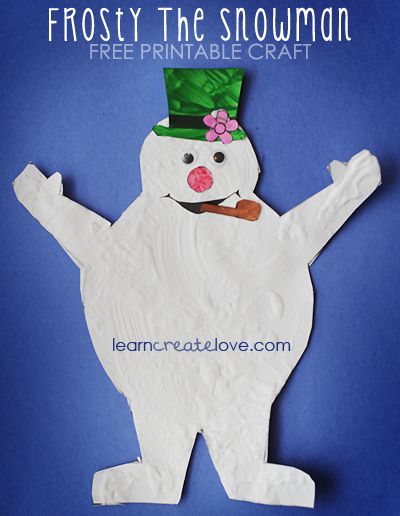 { Printable Frosty the Snowman Craft } Frosty The Snowman Crafts For Kids, Frosty The Snowmen Craft, Frosty The Snowman Activities, Frosty The Snowman Crafts, Snow Paint, Frosty Snowman, Snowman Party, Free Printable Crafts, Snowman Craft